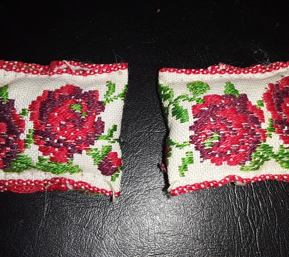 Two vintage Barbie-size accent throw pillows